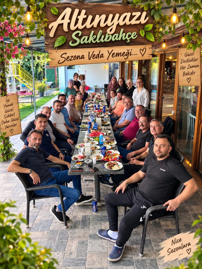 Altınyazı Saklı Bah&ccedil;e ekibi sezonu birlikte uğurladı