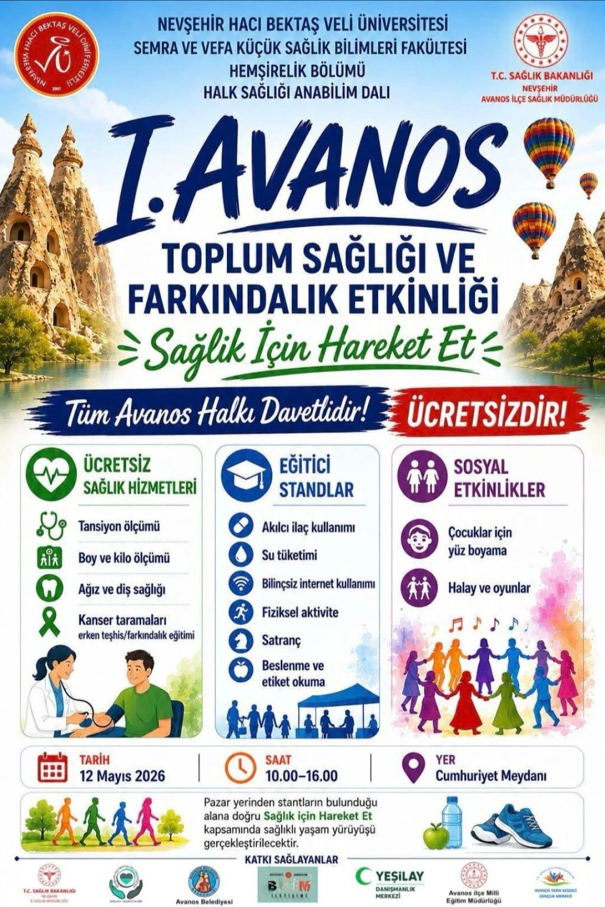 Avanos&rsquo;ta Sağlıklı Yaşam İ&ccedil;in Farkındalık Etkinliği D&uuml;zenlenecek