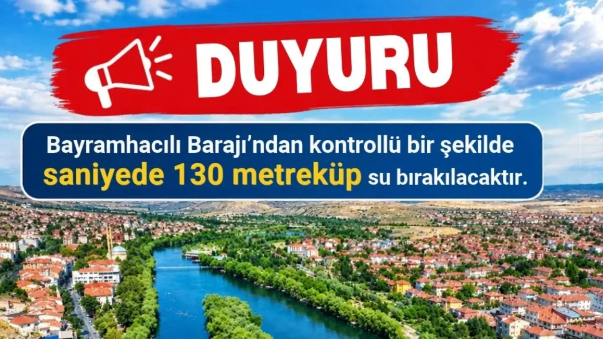 Bayramhacılı Barajı&rsquo;ndan Kızılırmak&rsquo;a Saniyede 130 Metrek&uuml;p Su Bırakılacak