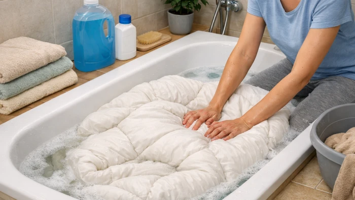 &Ccedil;amaşır Makinesine Sığmayan Yorgan ve Battaniyeler Kolayca Nasıl Yıkanır