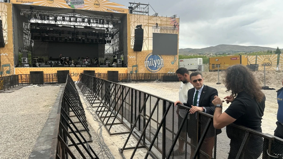 Kaymakam Bilici, Milyonfest Alanında İncelemelerde Bulundu