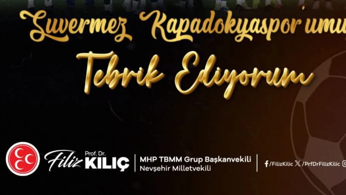 Suvermez Kapadokyaspor’un Şampiyonluk Mesajı