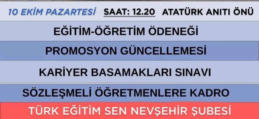 TES Nevşehir Şubesi  Sorunları  Meydanlara Taşıyor 